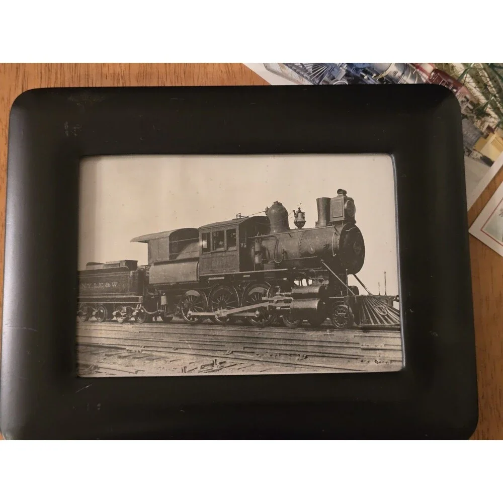 Vintage Railroadiana Collector Lot: SunsOut Puzzle, B&W Photo, Plate, Spike &...